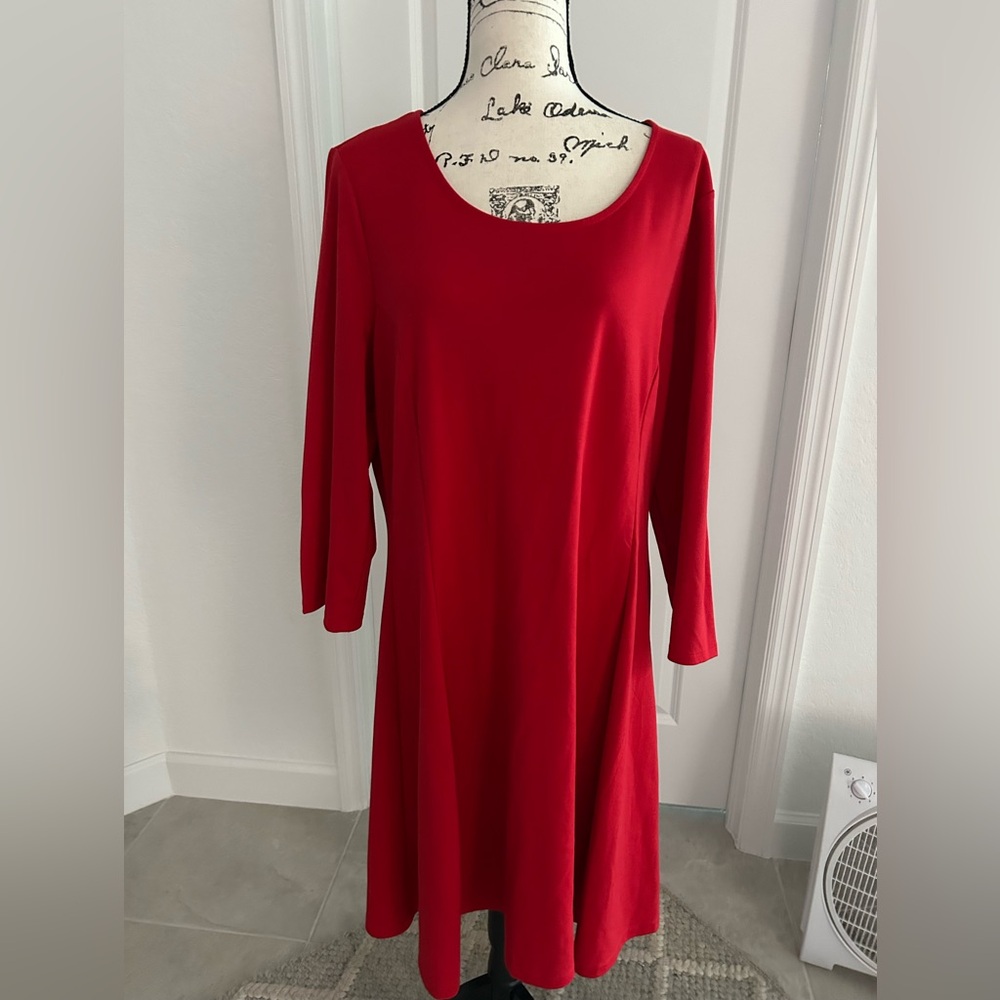 GAP Vibrant Red Long Sleeve Dress New. No tags